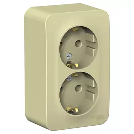 розетка 2-поста SCHNEIDER ELECTRIC Blanca с/з б/ш 16А бежевый