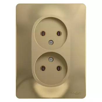 розетка 2 поста SCHNEIDER ELECTRIC Glossa б/з титан