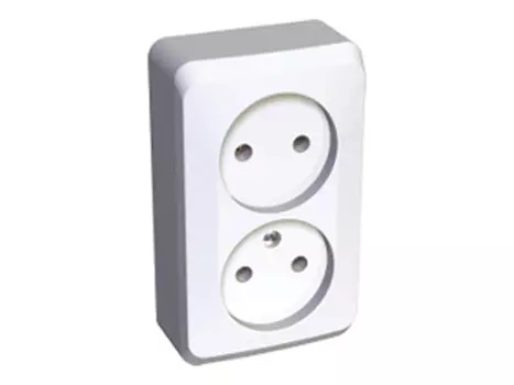 розетка 2 поста SCHNEIDER ELECTRIC Этюд без заземления, белый