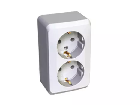 розетка 2 поста SCHNEIDER ELECTRIC Этюд с заземлением, белый