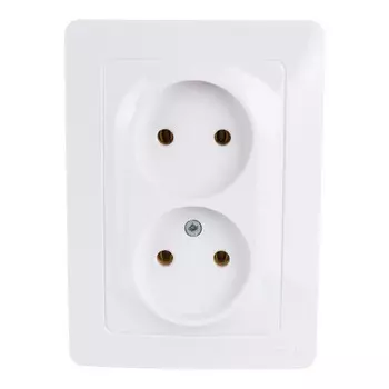 розетка 2 поста SYSTEME ELECTRIC Blanca б/з б/ш 16А 250В белый
