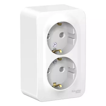 розетка 2 поста SYSTEME ELECTRIC Blanca с/з с/ш 16А 250В белый