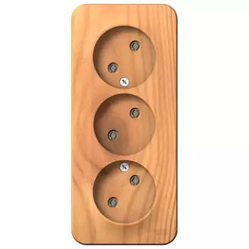 розетка 3 поста SCHNEIDER ELECTRIC Blanca б/з б/ш 16А ясень