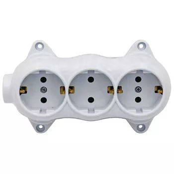 розетка 3 поста ВЭП СВЕТ 250В 16А IP20 белый