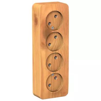 розетка 4 поста SCHNEIDER ELECTRIC Blanca б/з б/ш 16А ясень