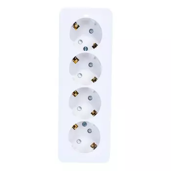 розетка 4 поста SYSTEME ELECTRIC Blanca с/з с/ш 16А 250В белый