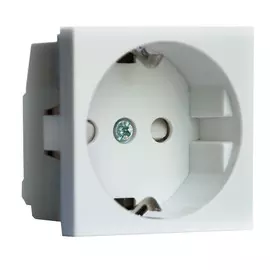 розетка для кабель-канала 45х45 с/з со шторками цвет белый