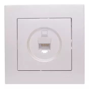 розетка компьютерная 1 пост LEZARD Vesna жемчужно-белый перламутр