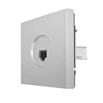 розетка компьютерная 1 пост LEZARD Zima серый матовый