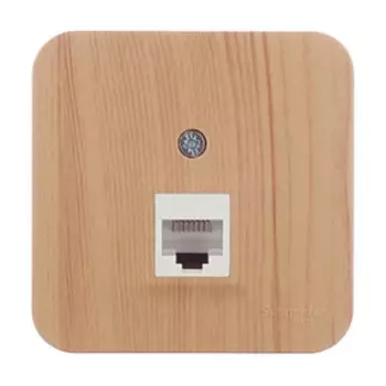 розетка компьютерная 1 пост SYSTEME ELECTRIC Blanca RJ45 кат.5E ясень