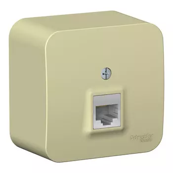 розетка компьютерная 1 пост SYSTEME ELECTRIC Blanca RJ45 кат.5E белый бежевый