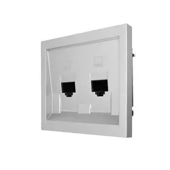 розетка компьютерная 2 поста LEZARD Zima серый матовый