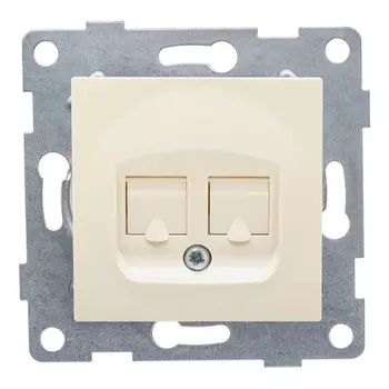 розетка компьютерная GUSI Ugra RJ45 одинарная бежевый