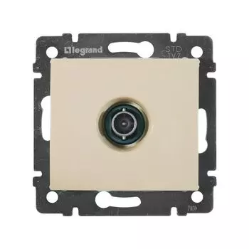 розетка оконечная Legrand Valena телевизионная пластиковая слоновая кость