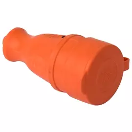 розетка переносная с защитной крышкой каучуковая цветная EKF 230В 2P+PE 16A IP44 оранжевый