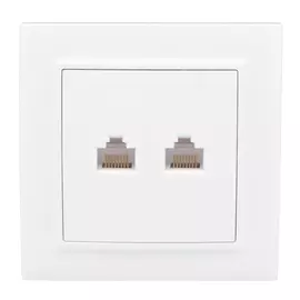 розетка RJ11/RJ45 телефонная/компьютерная EKF Минск, белый