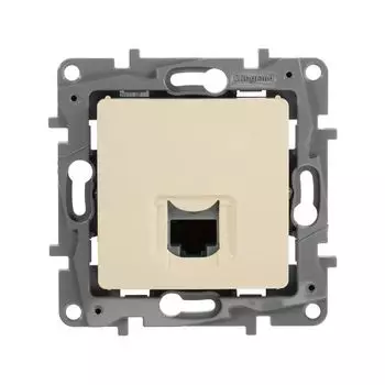 розетка розетка 1 пост компьютерная LEGRAND Etika слоновая кость