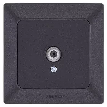 розетка SAT NE-AD Aras F-Konnektor экран металлик черный