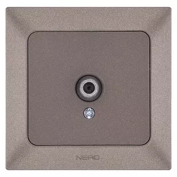 розетка SAT NE-AD Aras F-Konnektor экран металлик мокка