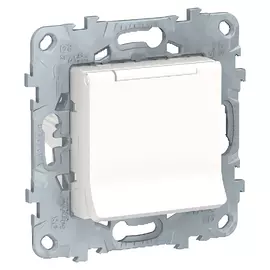 розетка SCHNEIDER ELECTRIC Unica Studio IP44 с заземлением с крышкой, с защитной шторкой, белый NU503718TA