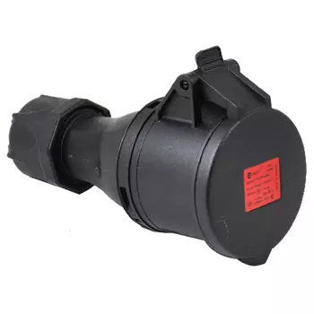 розетка силовая кабельная 3P+N+E 32A IP44 черная