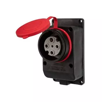 розетка силовая с крышкой REXANT 111-007 с/з IP44 32А