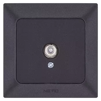 розетка спутниковая NE-AD Aras F-Konnektor EKO металлик черный