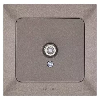 розетка спутниковая NE-AD Aras F-Konnektor EKO металлик мокка