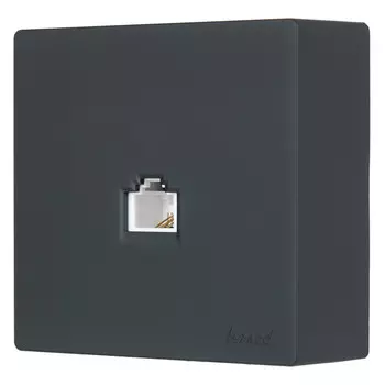розетка телефонная евро LEZARD Leto графит