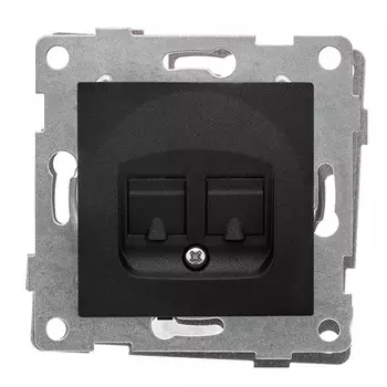 розетка телефонная GUSI Ugra RJ12 одинарная графит