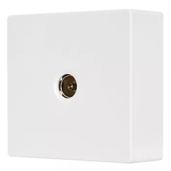 розетка телевизионная 1 пост LEZARD Leto оконечная белый