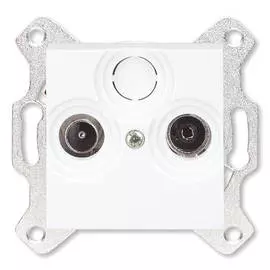 розетка телевизионная ABB Levit TV-R оконечная белый