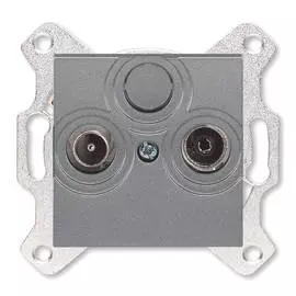 розетка телевизионная ABB Levit TV-R оконечная сталь