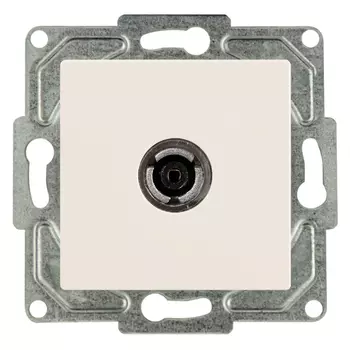 розетка телевизионная GUNSAN Eqona оконечная, кремовый