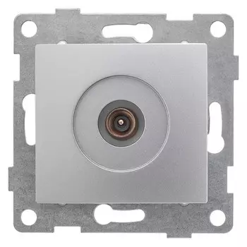 розетка телевизионная GUSI Bravo серебро