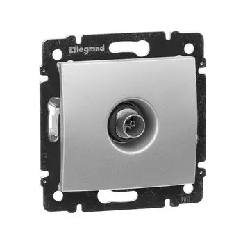 розетка телевизионная LEGRAND Valena IP20 алюминий