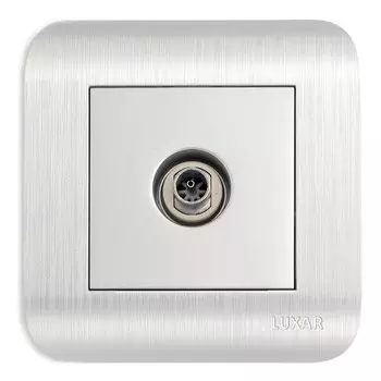 розетка телевизионная LUXAR Deco IP20 серебристый