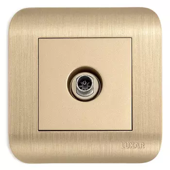 розетка телевизионная LUXAR Deco IP20 шампань