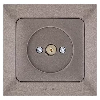 розетка телевизионная NE-AD Aras оконечная металлик мокка