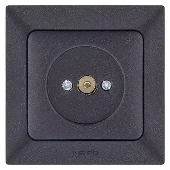 розетка телевизионная NE-AD Aras оконечная металлик черный