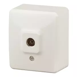 розетка TV ЭРА Эксперт, слоновая кость