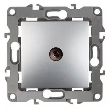 розетка телевизионная ЭРА серия 12 алюминий