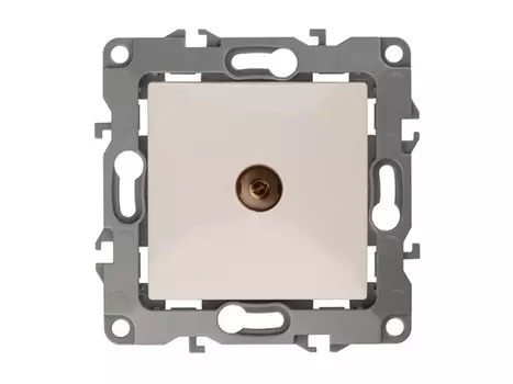 розетка телевизионная ЭРА серия 12 слоновая кость