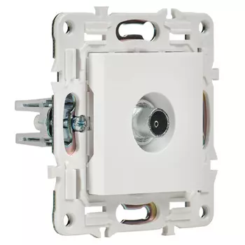 розетка TV оконечная IEK Skandy арктический белый