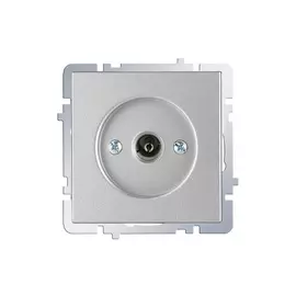 розетка TV проходная NILSON Touran, серебро