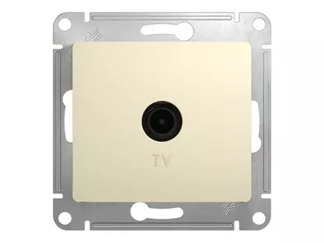 розетка TV проходная SCHNEIDER ELECTRIC Glossa, бежевый