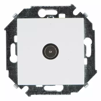 розетка телевизионная SIMON серия 15 белый