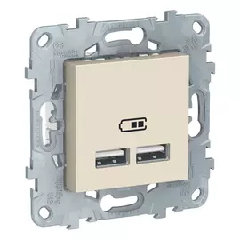 розетка USB SCHNEIDER ELECTRIC Unica Studio, бежевый