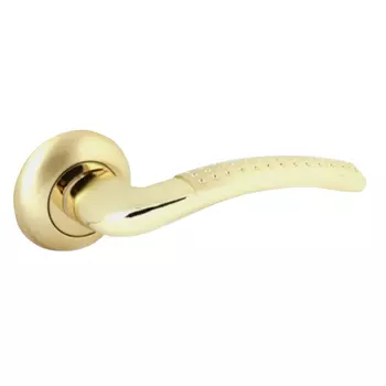 ручка дверная AVERS H-0826-A-G/GM-Iris универсальная и для финских дверей золото, золото матовое