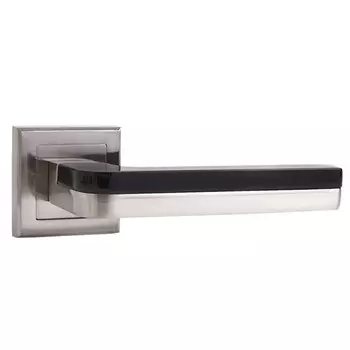 ручка дверная CORDI AL 135D/Black никель белый вставка черная